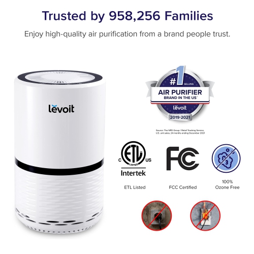 Levoit Air Purifier for Home, H13 True HEPA Filter
