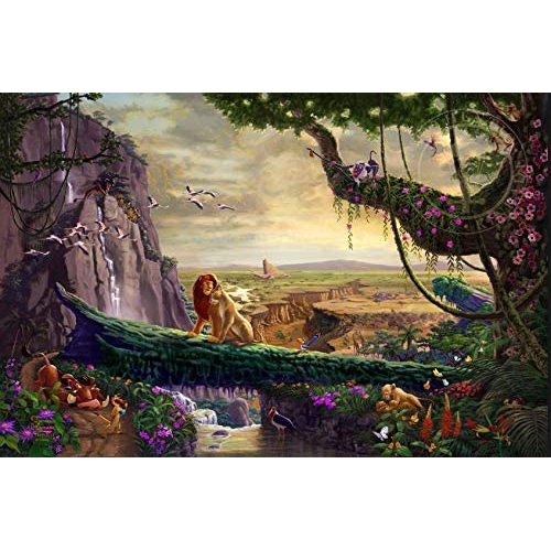 Ceaco Thomas Kinkade The Disney Dreams Collection 4 in 1 500 pc Puzzles [Cinderella , Lion King , Mickey & Minnie ,The Little Mermaid]
