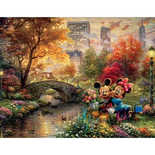 Ceaco Thomas Kinkade The Disney Dreams Collection 4 in 1 500 pc Puzzles [Cinderella , Lion King , Mickey & Minnie ,The Little Mermaid]