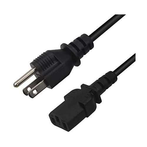 Mackertop Universal Power Cord 6 Feet Power Cable for Personal Computer, PC Monitor, Smart TV, Printer Power Supply