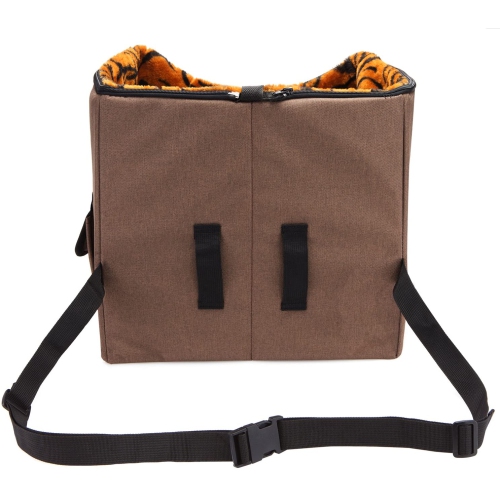 Arf Pets Pet Car Seat, Dog Booster Safety Seat With Adjustable Straps, Solid Foam Base, Includes Attached Tether strap, Plush, Washable Lining