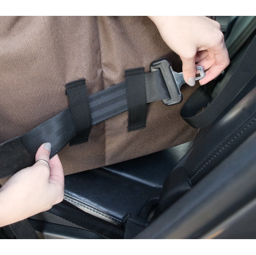 Arf Pets Pet Car Seat, Dog Booster Safety Seat With Adjustable Straps, Solid Foam Base, Includes Attached Tether strap, Plush, Washable Lining