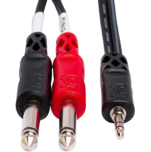 HOSA HOS CMP153 Stereo Mini Male to Phone Y-Cable, 3 Feet