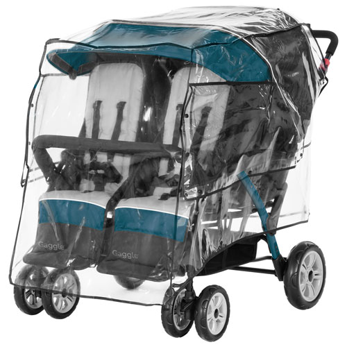 Foundations Rain Cover Shield for Quad Strollers - Clear