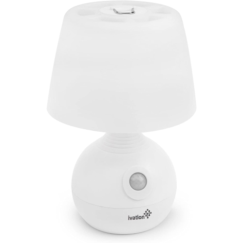 Ivation 12-LED Battery Operated Motion Sensing Table Lamp - Dual Color Range - Available Settings Include Manual & Automatic Motion & Light Sensing