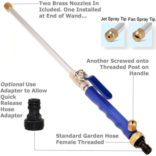 ISTAR New Hydro Jet High Pressure Power Washer Water Spray Gun Nozzle Wand Cleaner Tool Foam Cannon Water Hose Nozzle, Watering Sprayer Garden Hose
