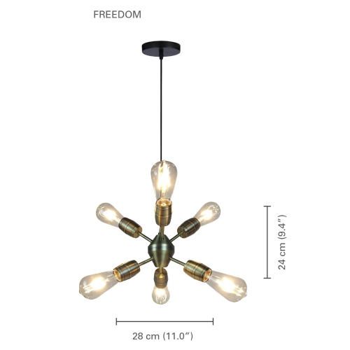 Xtricity - Pendant Light, 11 '' Width, From The Freedom Collection, Antique Brass