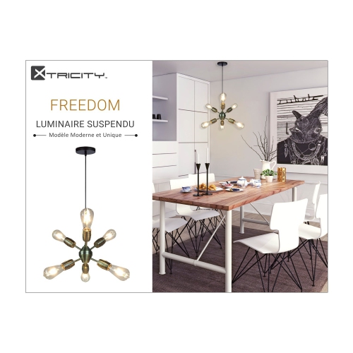 Xtricity - Pendant Light, 11 '' Width, From The Freedom Collection, Antique Brass