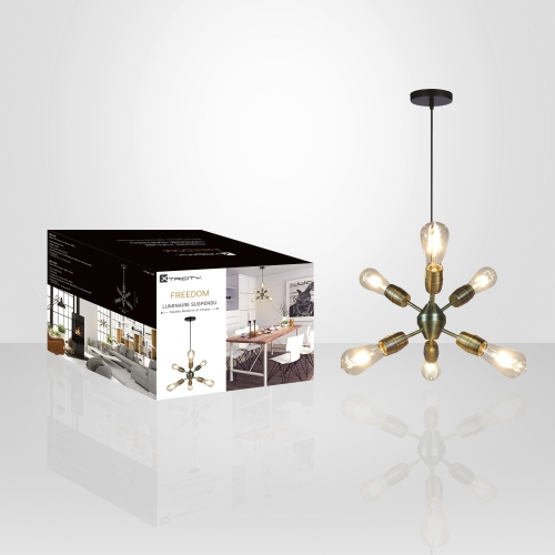 Xtricity - Pendant Light, 11 '' Width, From The Freedom Collection, Antique Brass