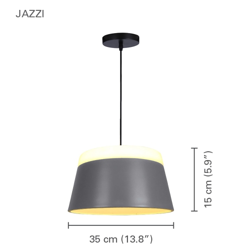 Xtricity - Pendant Light, 13.77 '' Width, From the Jazzi Collection, Gray