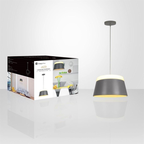 Xtricity - Pendant Light, 13.77 '' Width, From the Jazzi Collection, Gray