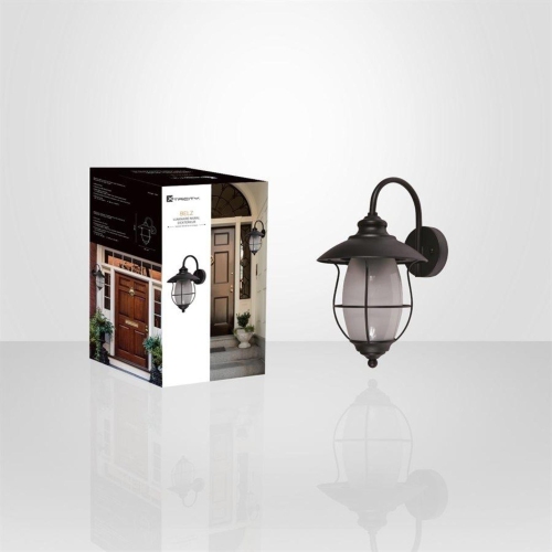 Xtricity - Outdoor Wall Light, Height 15.35 '', From Belz Collection, Black