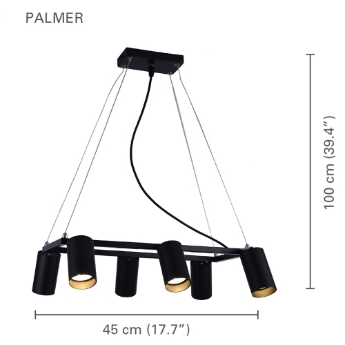 Xtricity - Pendant Light, 17.7 '' Width, From The Palmer Collection, Black