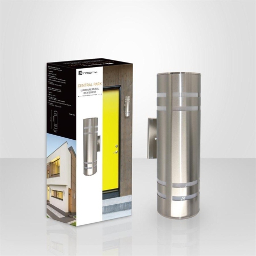 Xtricity - Outdoor Wall Light, 12.99 '' Height, Brushed Nickel Finish