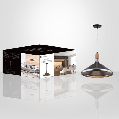 Xtricity - Pendant Light, 11 '' Height, From the Molly Collection, Silver