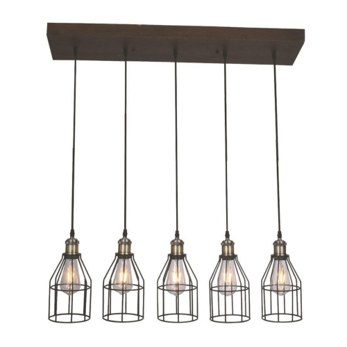 Xtricity - Pendant Light, 35 '' Width, From The New Yorker Collection, Wood