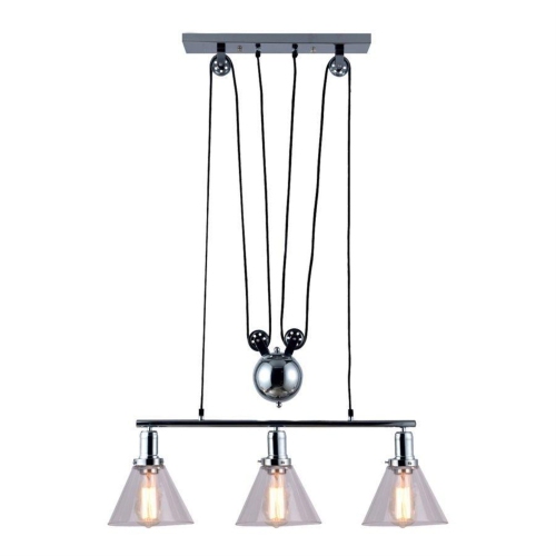 Xtricity - 3-Light Pendant , 29.1 '' Width, From Dakota Collection, Chrome