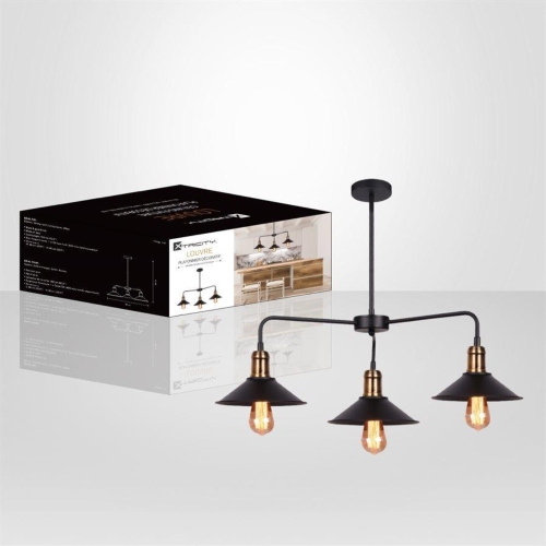 Xtricity - Pendant Light, 25.9 '' Width, From The Louvre Collection, Black