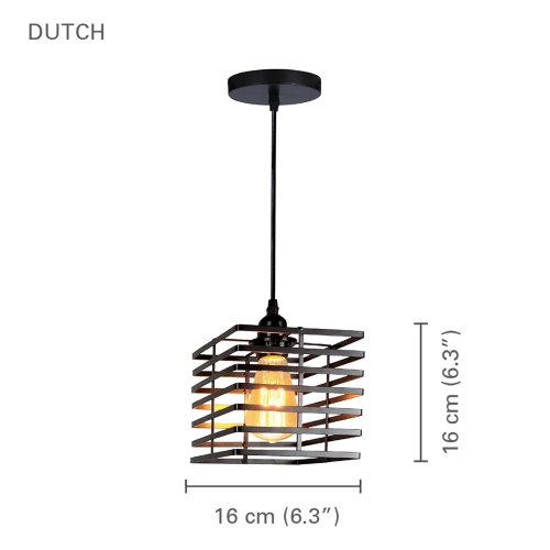 Xtricity - Pendant Light, 6.2 '' Width, From The Dutch Collection, Black