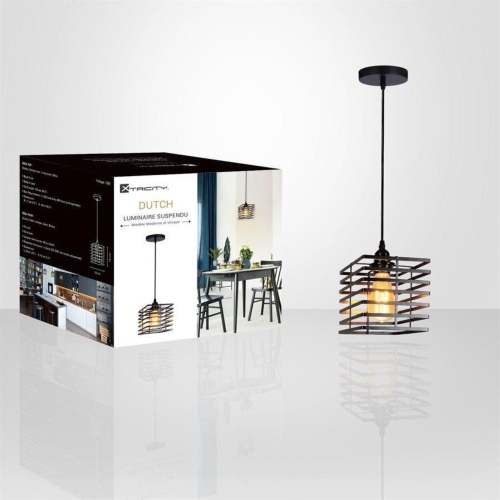 Xtricity - Pendant Light, 6.2 '' Width, From The Dutch Collection, Black