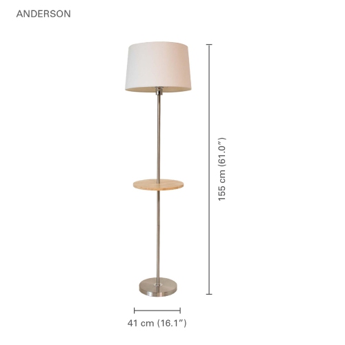 Xtricity - Anderson Collection Torchiere Floor Lamp, 5 'Height, White