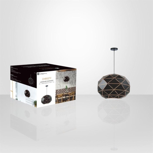 Xtricity - Pendant Light, 13.77 '' Width, From The Christy Collection, Black