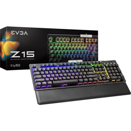 eVGA Keyboard 821-W1-15US-KR Z15 RGB Gaming Keyboard RGB Backlit Silver Switches Linear Retail