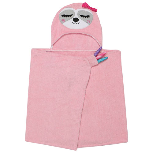 Zoocchini Kids Plush Terry Hooded Bath Towel - 2 Years+ - Sloth