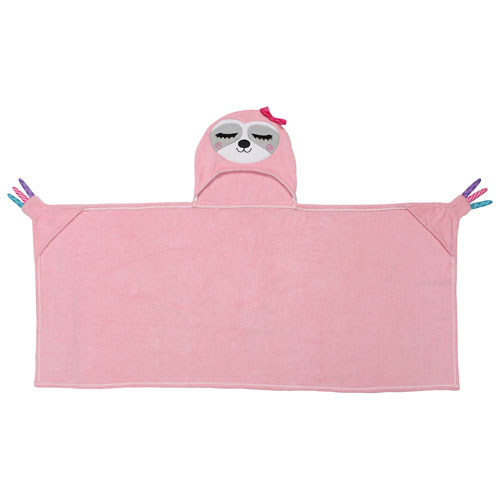 Zoocchini Kids Plush Terry Hooded Bath Towel - 2 Years+ - Sloth