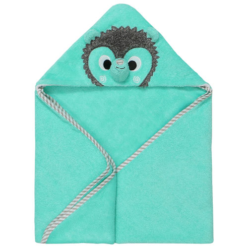 Zoocchini Kids Plush Terry Hooded Bath Towel - 0 to 18 Months - Hedgehog