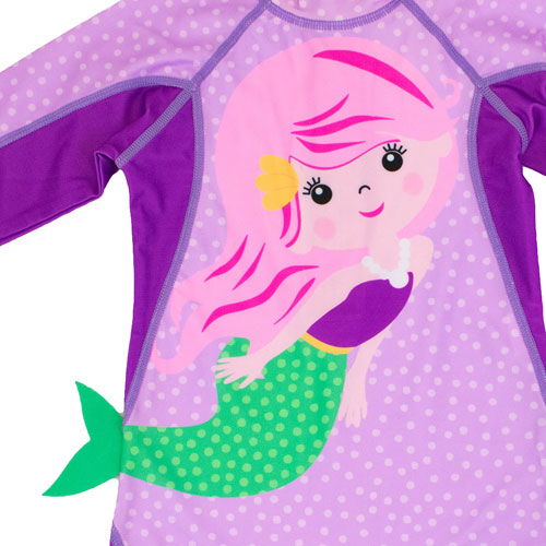 Zoocchini Baby/Toddler 1-Piece Surf Suit - 2 to 3 Years - Mermaid