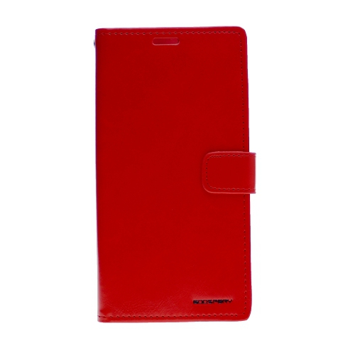 GOOSPERY  Topsave Bluemoon Card Slot With Magnetic Clip Leather Folio Wallet Flip Case for Samsung A32 5G In Red