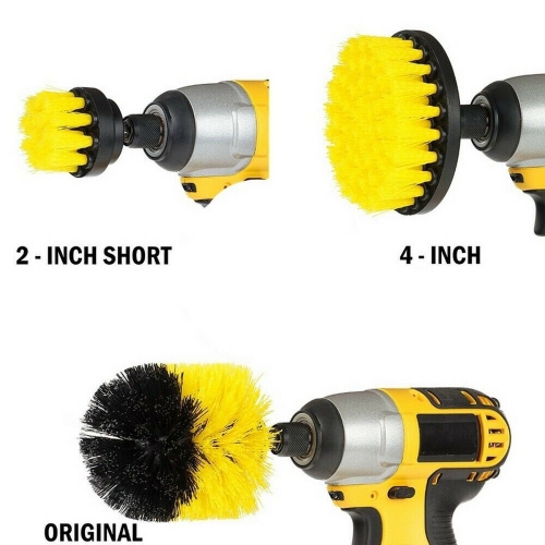 3 Pcs Set: 1 x 4 inch Drill Brush , 1 x 3.5 inch Wheel Brush , 1 x 2.5 inch Detailing Brush . If these Detailing Brush Set don't live up to your
