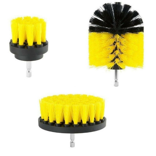 3 Pcs Set: 1 x 4 inch Drill Brush , 1 x 3.5 inch Wheel Brush , 1 x 2.5 inch Detailing Brush . If these Detailing Brush Set don't live up to your