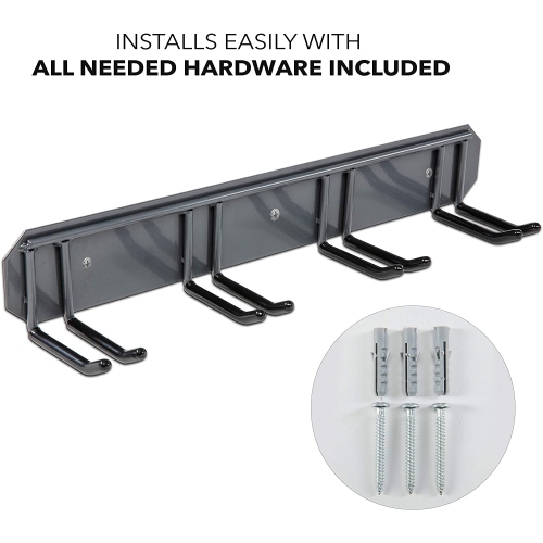 Ski Storage Rack, Wall Mounted, Holds 4 Pairs of Skis & Skiing Poles or Snowboard, for Home and Garage Storage, Wall Mounted, Heavy Duty,