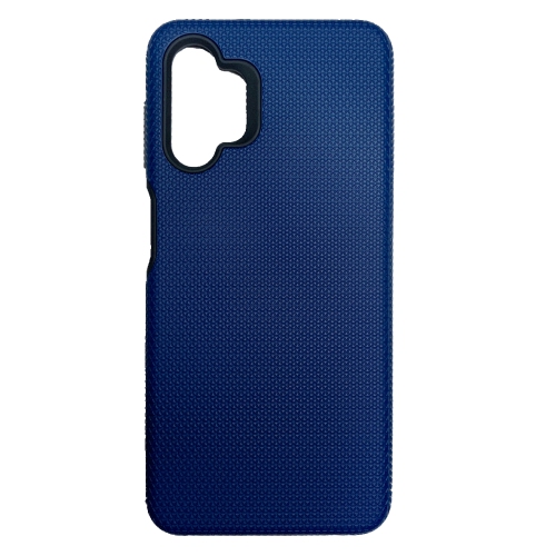 TopSave Triangle Pattern PC Back+Inner TPU Dual Layer Hybrid Case For Samsung A32 5G 6.5", Navy Blue