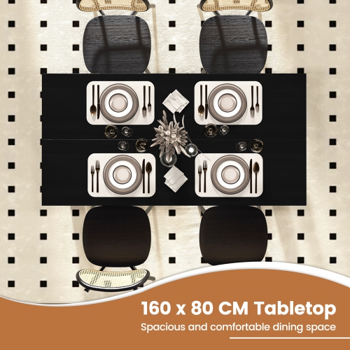 Gymax 63'' Dining Table Rectangular Modern Kitchen Table For 6 People Home Furniture