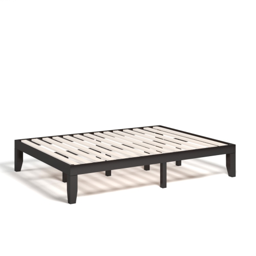 GYMAX  14" Queen Size Wooden Platform Bed Frame W/ Strong Slat Support