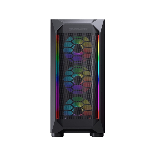 MX410 Mesh-G RGB PC Gaming Case Mid Tower|Mini ITX/Micro ATX/ATX|Cable Management|Tempered Glass Left Side Panel|Black