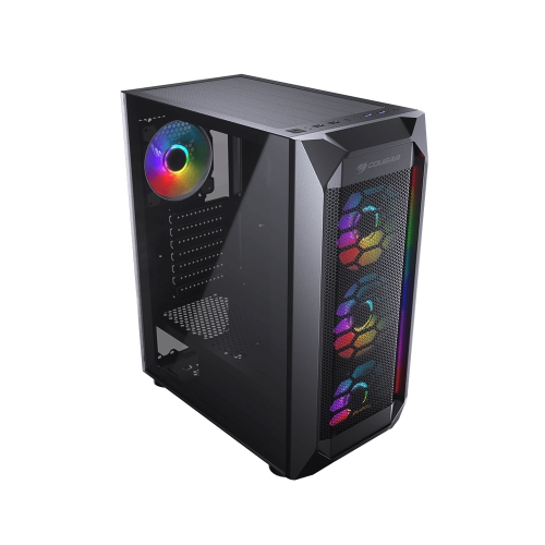 MX410 Mesh-G RGB PC Gaming Case Mid Tower|Mini ITX/Micro ATX/ATX|Cable Management|Tempered Glass Left Side Panel|Black