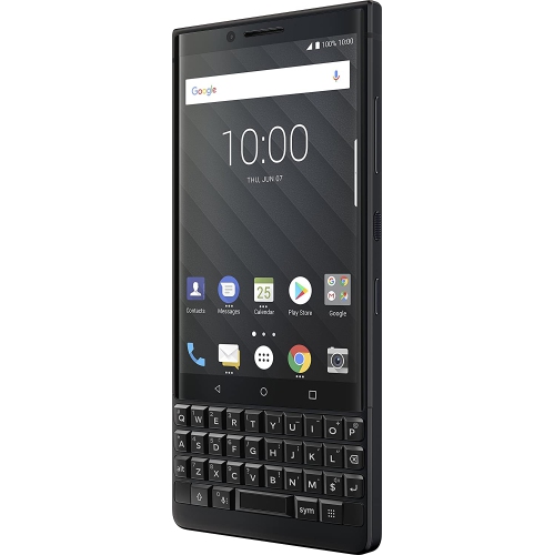 Refurbished - BlackBerry KEY2 Black Unlocked Android Smartphone BBF100-2 4G LTE, 64GB [Certified Refurbished]