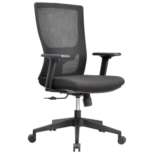 Fauteuil de bureau ergonomique en filet à dossier haut Galway de Sonas Seating - Noir - Exclusivité Best Buy