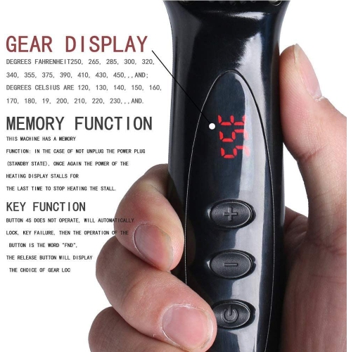 ISTAR Hair Straightener Heat Brush, 2-in-1 Ceramic Ionic Straightening Brush, Hot Comb with Anti-Scald Feature, Auto Temperature Lock & Auto-Off