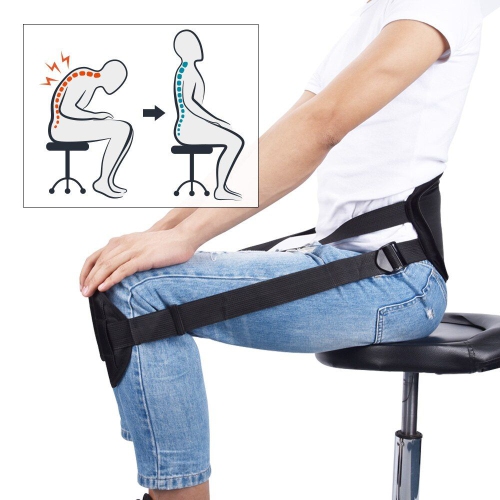 ISTAR  Ergonomic Lower Back Posture While Sitting Waist Protector Lumbar Support Brace Belt Strap Cushion Pain Relief Better Sitting Posture