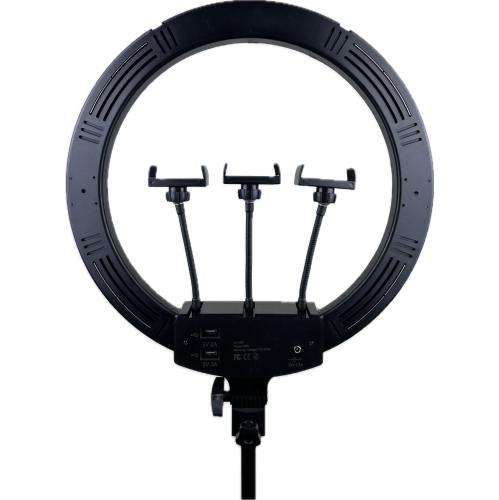 Vivider 18 Inch Dimmable 3200-5500K LED Ring Light with 6.2 FT 1.9 M Stand Lighting Kit for Smartphone Video Shooting Camera Photography, YouTube