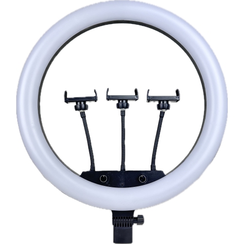 Vivider 18 Inch Dimmable 3200-5500K LED Ring Light with 6.2 FT 1.9 M Stand Lighting Kit for Smartphone Video Shooting Camera Photography, YouTube