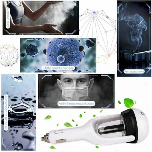 ISTAR Car Air Freshener Oil Diffuser Car Steam Air Mist Diffuser Purifier Diffuser Aroma Maker Mini Fogger Car Humidifer Air Puriifer