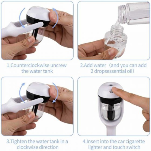 ISTAR Car Air Freshener Oil Diffuser Car Steam Air Mist Diffuser Purifier Diffuser Aroma Maker Mini Fogger Car Humidifer Air Puriifer