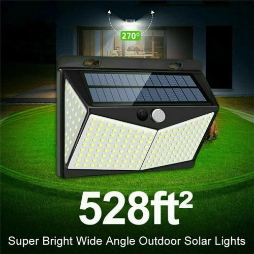 ISTAR Solar Motion Sensor Lights Outdoor, 208 LED Courtyard Wall Lights, Wireless Sensor Security Flood Lights, 270° Wide Angle Lighting, IP65