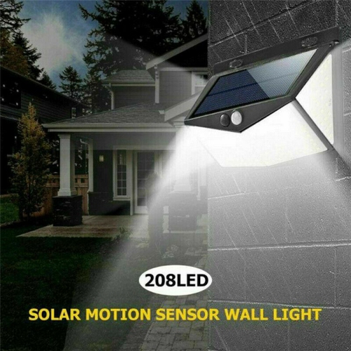 ISTAR Solar Motion Sensor Lights Outdoor, 208 LED Courtyard Wall Lights, Wireless Sensor Security Flood Lights, 270° Wide Angle Lighting, IP65